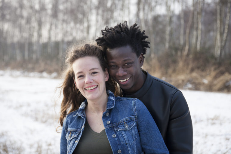 Loveshoot in de sneeuw: geweldig!